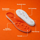 4D Cloud Steppers Insoles for Men and Women - Memory Foam Insoles for Shoes, Boots & Sneakers - Soft Anti-Fatigue Shock Absorption Inserts (Orange, Men: US 8-11) — 2