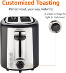Amazon Basics 2 Slice Toaster, Extra Wide Slots for Bagels, 6 Browning…