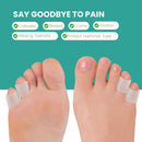 Welnove Pinky Toe Sleeves Protectors - 12-Pack Aloe Vera Extract Infused Silicone Toe Covers for Corns, Calluses, Blisters – Soft Gel Protector Toe Cushions for Pain Relief | Clear-aloe Vera (12xs) — 6