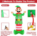 TURNMEON 6 Ft Height Christmas Inflatables Elf Christmas Decorations Outdoor with Built-in LED Lights, Blow up Yard Christmas Decoration for Holiday Party Outside Yard Garden Lawn Party Xmas Decor — 3