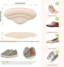 6 Pairs 4D Heel Pads for Shoes Too Big for Women Men, Heel Grips Cushions for Pain Relief, Inserts Prevent Loose Shoes Slip Blisters Scar, Heel Protectors for Friction (6, Beige, Leather) - Beige | Leather | 6 — 6