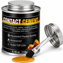 Contact Cement Adhesive with Brush, 4.16 oz Neoprene Glue for Wood, Leather Repair, Flexible Bond, Smooth Brush… — 1