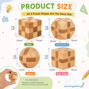4 Pack Wooden Puzzle Brain Teasers Toy for Kids 3D Puzzles for Teens — 2