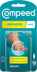 Compeed Corn Medium Size Plasters, 10 Hydrocolloid Plasters, Foot Care, Fast Natural Corn Removal, Dimensions: 1.7 cm x 6.0 cm 1
