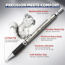 WUO 0.9 mm Mechanical Pencil Set with Eraser Pen Storage Case, 3 PCS | Black 3 - 0.9mm (3 Pack) — 3