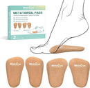 Metatarsal Pads for Mortons Neuroma Relief – Gel Ball of Foot Cushions for Men, Forefoot Cushion Pads, Foot Pads for Metatarsal Pain Relief, Brown, 2 Pairs(M+L) 1