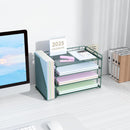 Spacrea 4-Tier Paper Organizer for Desk with File Organizer — 4