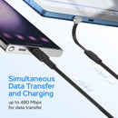 DbillionDa USB C to USB C Cable, 60W PD Fast Charging, 90 Degree (3.3 ft) 4
