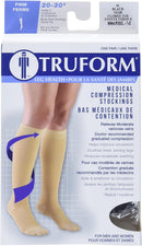 Truform 20-30 mmHg Compression Stockings for Men and Women, Knee High Length, Closed Toe | שחור | Medium (1 Pair) (Pack of 2) | Microfiber Knit — 2