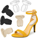ONUEMP Heel Pads for Shoes, Silicone Shoe Inserts High Heel Protector Grips - Black-khaki-clear Cushions — 1