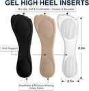1 Pairs of Inserts for High Heels, 3/4 Gel Cushion Insoles ＆2 Pairs of Clear Non Slip Shoe Pads for Heels, Adhesive Anti-Skid Shoe Pads for Women and Men Shose (Clear) — 2