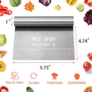 Pro Dough Pastry Scraper/Cutter/Chopper Stainless Steel Mirror Polished with Measuring Scale Multipurpose- Cake,… — 4