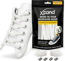 Xpand No Tie Elastic Shoe Laces for Sneakers - Shoelaces for Adults & Kids | White — 1
