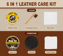 Leather Boot Care Kit, Mink Oil & Saddle Soap for Leather Cleaning & Leather Boots, 6-in-1 Leather Shoe Care Kit | White — 2