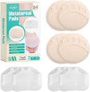 Metatarsal Pads for Women and Men - AMODOST Ball of Foot Cushions Shoe Pads for High Heels - Soft Gel and Fabric Reusable Forefoot Heel Pads Feet Pain Relief - 4 Pairs 1