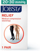 JOBST Relief 20-30 mmHg Waist High Compression Stockings - Regular Band, Open Toe | Petite | Beige | Extra Large — 2