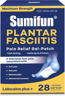 Sumifun Plantar Fasciitis Relief Patches 4% Lidocaine Maximum Strength Pain Patches for Foot Pain, Targeted Relief for Heel & Arch Pain, 8-Hour Comfort, Small 2.52"x4.02" Patch (Small, Count, 28) — 1