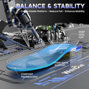 Welnove Carbon Fiber Sport Insoles with Arch Support - Shock Absorbing Performance Insoles for High Impact Sport- Energy Return,Increased Performance and Injury Protection-Not for Tight Shoes - L - Sky Blue — 2