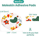 Welnove Moleskin Adhesive Pads for Feet, Blister Bandages for Feet, Sector-Shaped Design for Ball of Foot,Mole Skin Patch for Blister,Callus,Bunion Prevention, 32 Sheets, Flower Patterned — 5