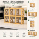 Bamboo Snack & Pantry Organizer, Stackable Pull-Out Drawers, 2 Pack — 5