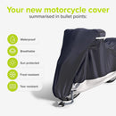 VELMIA Motorcycle Cover - Extremely Heat Resistant up to 550F, Waterproof for…