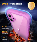 Diaclara Designed for iPhone 16 Case, Upgraded [Full Camera Protection] Full Body Rugged Bumper Case with Built-in Screen Protector, Rose Pink — 4