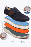 Men's Diabetic Shoes Large Size Plus Fertilizer Widening Shoes Adjustable Foot Swelling Shoes Non-Slip Double Insole Air Cushion Bottom Walking Shoes - Blue — 3