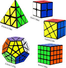 Speed Cube Set - 2x2, 4x4, Pyraminx, Pyramid, Megaminx, Fenghuolun Puzzle Cubes - Pack of 5 — 3