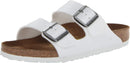 Birkenstock Unisex Adult Arizona Slides – White Birko Flor — 1
