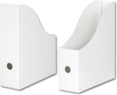 Simple Houseware 6-Pack Magazine File Holder Box, Foldable Cardboard Organizer, White — 3