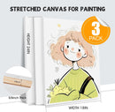 ESRICH Stretched Canvas for Painting 18x24 Inch, 3Pack Large Canvas for Painting, Triple Primed Acid-Free Cotton Blank Canvases for Oil, Acrylic, Watercolor & Gouache for Paint Parties, Art Classes | 3Pack-18x24 Canvas — 2