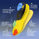 Heavy Duty Support Pain Relief Orthotics - 230+ lbs Plantar Fasciitis Insoles, Medium Arch Support Insoles Men Women, Flat Feet Orthotic Insert, Work Boot Shoe Insoles - Shock Absorption Every Step(M) - Blue — 6