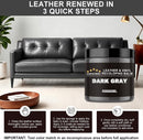 STARTSO WORLD Leather Recoloring Balm, Dark Gray Leather Repair Kit for Furniture, Leather Dye, Leather Color Restorer for Couches — 5