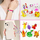 YMSDZHL 1000PCS Neon Kandi Pony Beads Letter Bead Bracelet Making Kit — 8