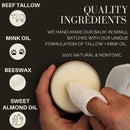 All Natural Leather Conditioner Balm - Made with Mink Oil, Tallow, & Beeswax, Protects, Softens Restores and Waterproofs Leather Shoes, Boots, Bags, Furniture (4 Oz) — 3