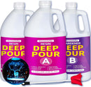 Deep Pour Epoxy Resin - 1.5 Gallon Crystal Clear Resin Epoxy Kit for 2-4" Pour Depths: Not Yellowing and No Bubble… — 1