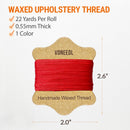 VONEEDL Upholstery Repair Kit: Waxed Sewing Thread (Red Color) & Heavy Duty Needles (11 PCS) for Leather, Canvas & Quilting Thread — 3