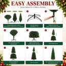6ft Pre-Lit Slim Artificial Christmas Tree - 260 Warm White LED Lights, 600 Realistic Tips, Foldable Metal Stand - Family & Pet-Friendly, Easy Setup for Holiday Magic — 7