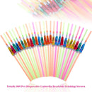 Paxcoo 100pcs Umbrella Straws - Hawaiian Luau Party Straws for Drinks Decorations (Assorted Colors) | 100 Multicolors — 3