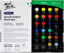 Mont Marte Acrylic Paint Set 24 Colours 36ml with Brush Set, Perfect for Canvas, Wood, Fabric, Leather, Cardboard, Paper, MDF and Crafts | 24 Count (Each 1.22 Fl Oz) | Multi — 8