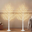 PABIPABI Birch Tree with LED Lights, 6ft Lighted Christmas Trees Outdoor — 1