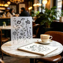 Flower Stencils for Painting Reusable Wildflower Stencil Wall Furniture DIY | US Letter Size (8.5" × 11") — 6