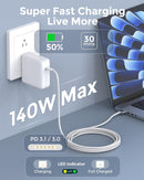 USB C to Magnetic 3 Charger Cable for MacBook Air 13.6 15 inch Mac Pro 14 16 M5 M4 M3 M2 M1 2026 2025 2024 2023 2022 2021, Braided Cord & LED, Powerful Magnetic, Super Durable, Original Quality 6.6FT 5