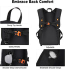 Nerlion 35L Hiking Backpack Travel Backpack for Men Women Camping Waterproof Outdoor Hiking Daypack Lightweight Backpack Black Orange — 3