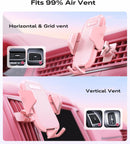 VICSEED 2026 Upgrade Ultra Stable Car Phone Holder Mount [Never Fall Off & Won't Break] Universal Air Vent Phone Mount for Car Easy Clamp Phone Holders for Your Car for iPhone 18 Pro Max 17 16 15 14 | Pink photo 2