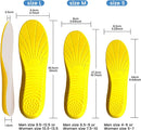 Shoe Insoles, Memory Foam Insoles, Providing Excellent Shock Absorption and Cushioning for Feet Relief, Comfortable Insoles for Men and Women for Everyday Use, L（US M: 9.5-12.5/W: 10.5-13.5） - Yellow — 6