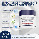 Urea Cream 40 Percent with 2 Percent Salicylic Acid, Foot & Hand Cream for Dry Cracked Heels, Callus Softener for Feet, Exfoliating Foot Cream for Rough Thick Skin, 5.29 oz - 40% — 2