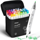 Ohuhu Alcohol Markers Brush& Fine 48 Colors for Adults Coloring Refillable | Brush & Fine — 1