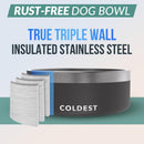 Coldest Dog Bowl - Anti Rust Metal, Non Slip, 3 Layers Insulated Stainless…