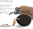 Pumice Stone for Feet - Natural Foot Scrubber for Dead Skin Callus Removal - Black — 2